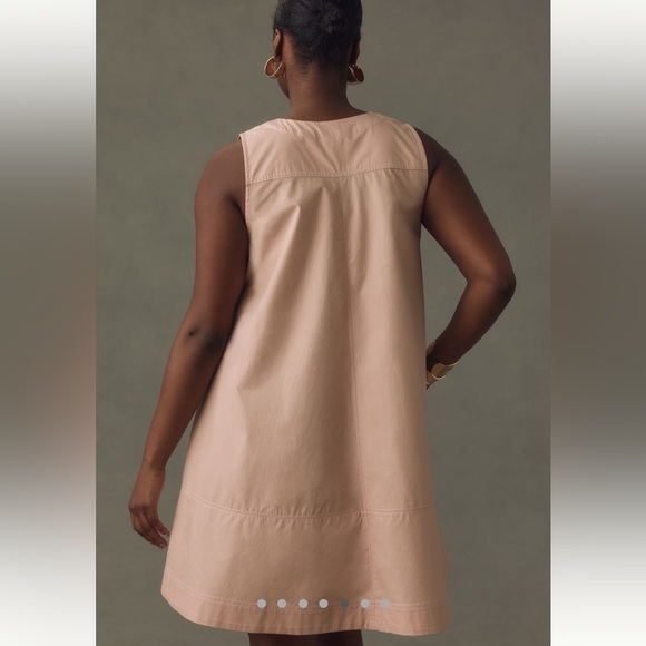 Anthropologie The A-Line Mini Dress in Neutral Size Medium NWT - Picture 3 of 13